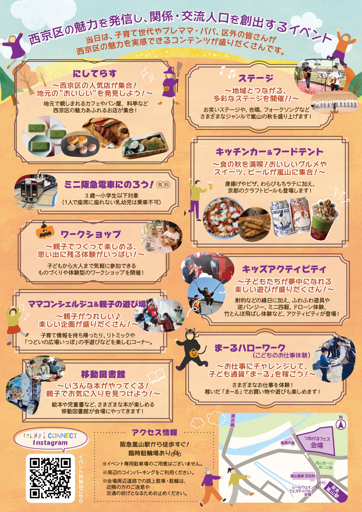 嵐山の小さな森のつながるフェスチラシ裏